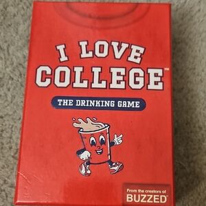 I Love College Drinking Game - Vibrant Red
